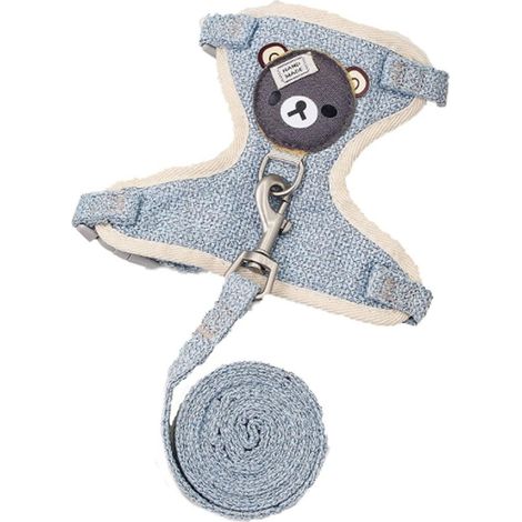 Harnais de Gilet Respirant, Harnais de Poitrine en Maille avec Laisse pour Chats, Lapins, Petits Chiens, Harnais Souple réglable, Harnais léger pour Chat, Harnais pour Chiot (1/4)