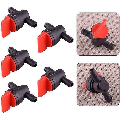 Universeller Ein/Aus-Wasserhahn für Autovergaser (5er-Pack) mit Anschluss für Kraftstoffschlauch und Roller-/Motorradhahn. (1/5)