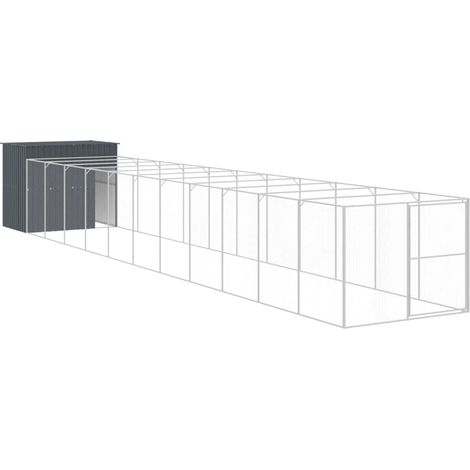 Niche pour chien avec cour 214 x 1273 x 181 cm anthracite