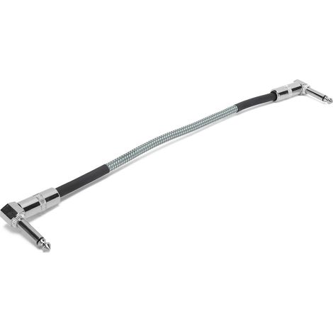 Câble de guitare JORINDO JD6228 6.35mm jack mâle-mâle pour pédales d'effet, basse et table de mixage - 30cm (1/5)