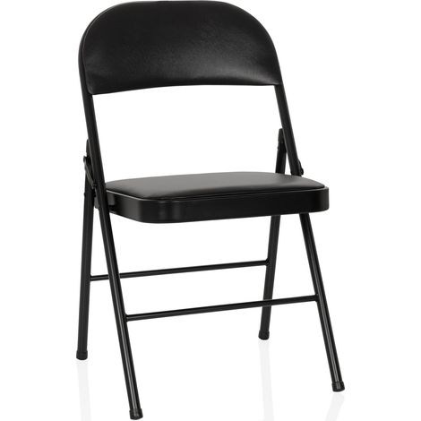 Konferenzstuhl / Besucherstuhl / Klappstuhl TUDELA H PU schwarz hjh OFFICE (1/5)