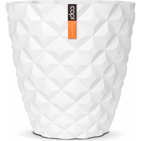 Bac en fibres de verre Int. vase 38x40 cm blanc - dimhaut: H 40 cm - couleur: Blanc neige