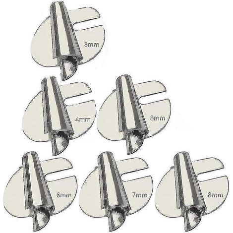 6 Stück Nähfuß, gerollt, 3 mm–8 mm, 6 Größen, breiter Druck, gerollter Fuß, Nähmaschine, Nähfuß, Säumerfuß (1/5)