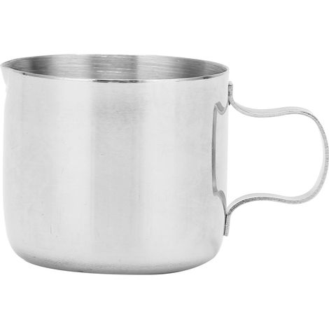 Pichet à mousser le lait 30 ml en acier inoxydable, corps droit, matériau de qualité alimentaire, facile à nettoyer, idéal pour les familles et les cafés. (1/5)