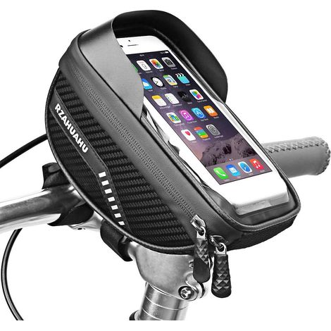Support de téléphone étanche pour vélo, sac de cadre avant avec housse tactile, pochette de guidon cyclisme