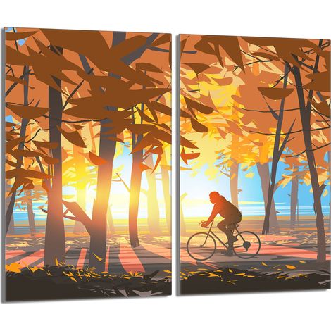 Glasschutzplatte für Herd 2x30x52 Las (1/5)