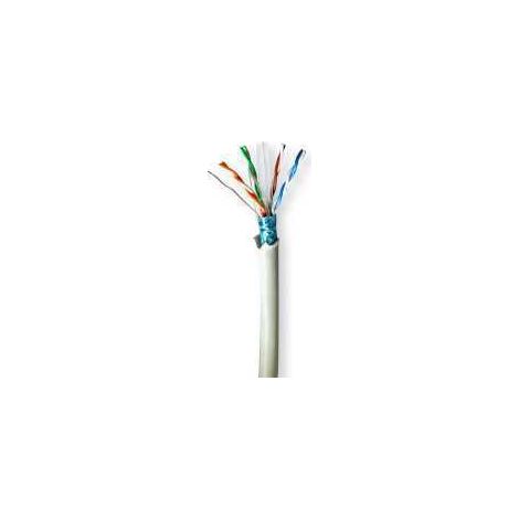 Bobina de cable cat6 solido futp solo cobre 1000 m para interior redondo lszh gris caja carton