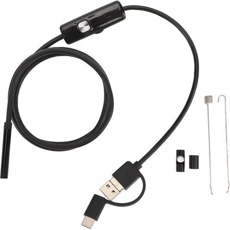 3-in-1-Endoskopkamera mit 1 Meter langem Kabel, 6 LED-Leuchten, flexiblem Endoskopkanal und USB-Typ-C-Schnittstelle für Android. (1/5)