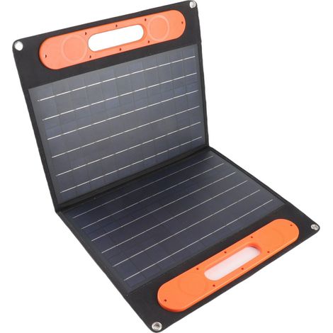Kit de panneau solaire portable 60 W 18 V avec double port USB, chargeur solaire monocristallin pliable et support de montage pour le camping en plein air (1/5)