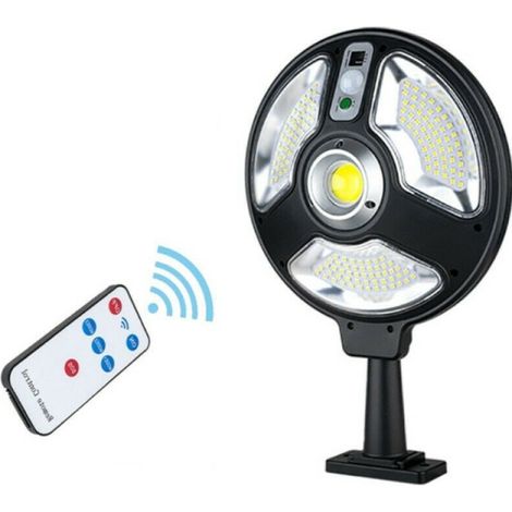 TrAdE Shop Traesio - Faro Lampione Stradale Solare Con Sensore Di Movimento Telecomando 120 Led 1288b - (1/4)