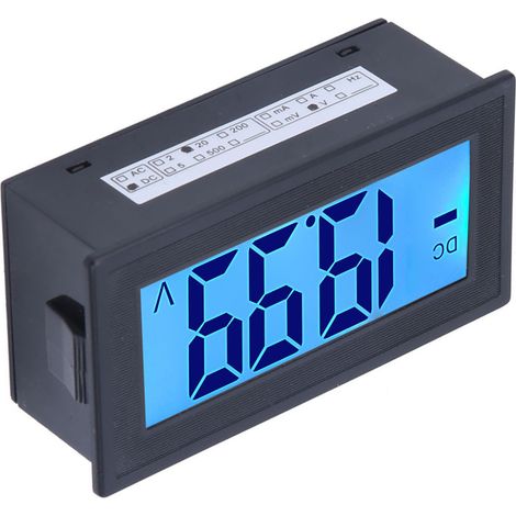 Voltmètre numérique CC YB5135DB, affichage LCD, alimentation CA 100-240 V, sortie CC 0-20 V (1/5)