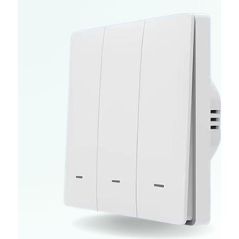 Interrupteur connecté ZigBee - 3 boutons - sans fil neutre