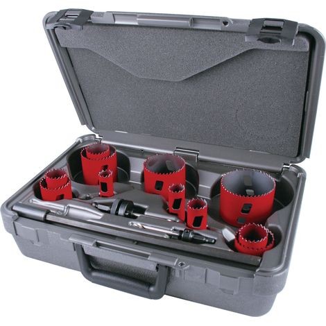 Juego de Coronas Perforadoras Bimetálicas KIT INDUS 15PC MORSE