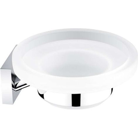 Nimco Keira - Jabonera con soporte, vidrio esmerilado/cromo KE 22059W-26