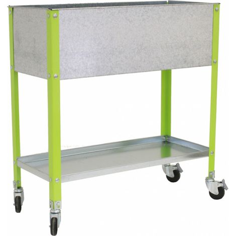 Simonrack Jardinière moderne verte 70 litres mobile