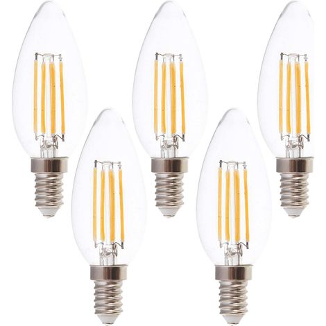 V-TAC LED-Filament-Lampe VT-1986-N, E14, EEK: F, 4W, 400lm, 3000K, 5 Stück (1/2)