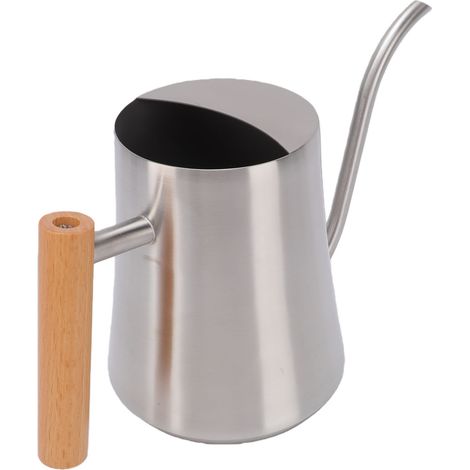 Arrosoir d'intérieur 1L avec Long bec, manche en bois, petit Pot d'eau en métal pour maison, plantes bonsaï, ponçage de fleurs de jardin (1/5)