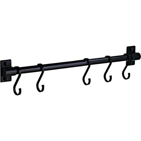 Crochet Mural - Rail De Cuisine - Acier Inoxydable 304 - Pour Ustensiles Et Casseroles - Installation Facile - Lot De 1 (1/5)