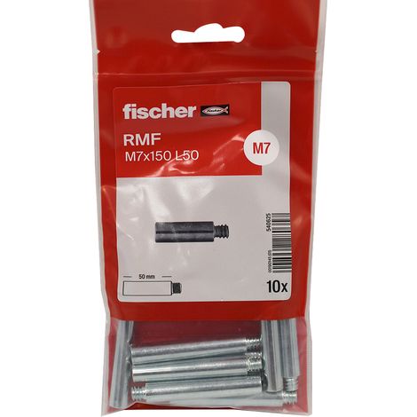 Fischer – Lot de 10 rallonges patte à vis 7x150mm – Mâle Femelle – Longueur 50mm – Pour bois et métaux (1/4)