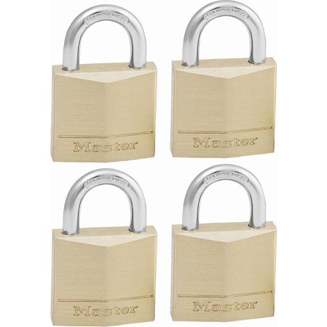 Vorhängeschloss aus massivem Messing MASTERLOCK 30 mm - 4er-Set - 130EURQNOP
