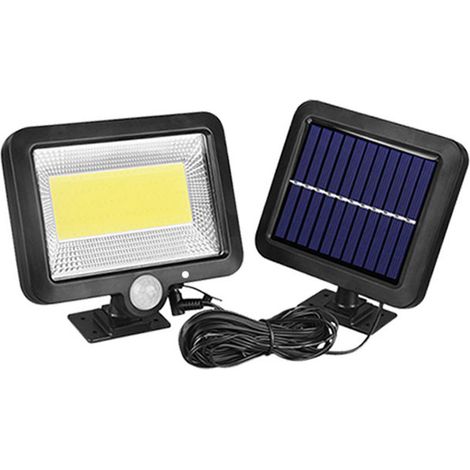 Détecteur de mouvement pour lampe solaire avec plusieurs LED COB, 3 modes, pour intérieur, extérieur, plafond, abri de jardin, cour (1/5)