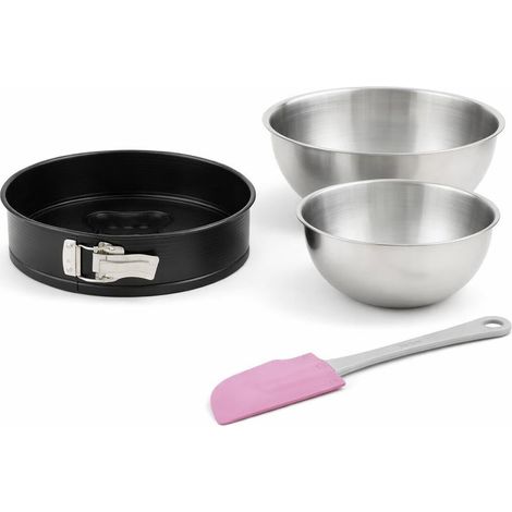 Set pâtisserie avec moule à manqué 26 cm à charnière motif ourson, 2 bols à mixer et spatule Zenker (1/5)