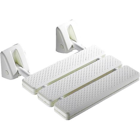 Siège de douche mural pliable, chaise de douche relaxante murale, banc de spa à assise solide, blanc (1/5)