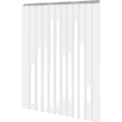 Cortina de puerta de tiras de plástico, material PVC, 12 tiras, 18 cm de ancho, 2 mm de grosor, tamaño 1,8 m x 2,1 m (1/5)