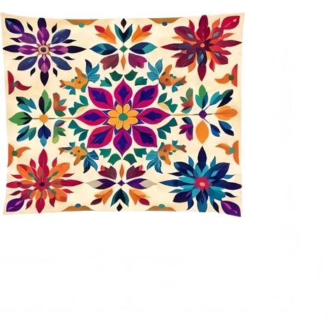 Toile d’ombrage bohème – Mandala – Anti-UV – Plage/terrasse/camping – Piquets/mâts non fournis