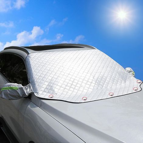 Pare Soleil Voiture Pare Brise Avant,Protection Pare Brise Soleil Rayons UV,Housse Pare-Brise Magnétique Extérieur Pliable Universel pour Plupart des Véhicules,147x116cm (1/5)