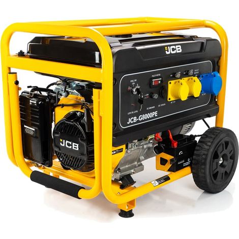 JCB Benzin Stromgenerator G8000PE Stromerzeuger 7900W (7,9 kW) 15 PS E-Start AVR (1/5)