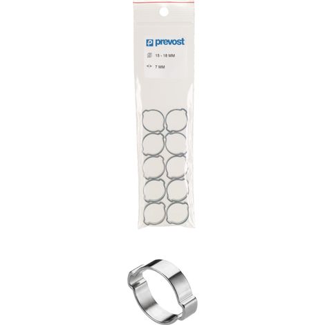 PREVOST Abrazadera con oreja estándar - Acero tratado - Lote de 10 - Ø13 a 15 mm - 1315P