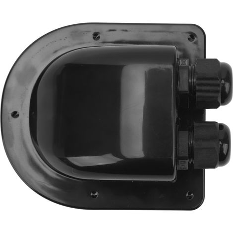 Presse-étoupe IP68 étanche double entrée de câble, boîtier résistant aux intempéries pour camping-car, bateau, yacht, noir (1/5)
