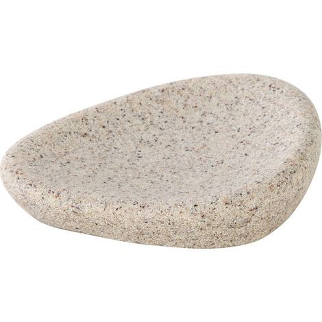 Portasapone Da Appoggio In Poliresina Sabbia Effetto Pietra Stone (1/3)