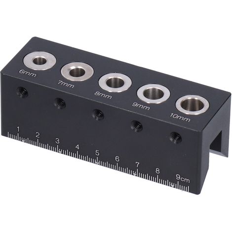 Perceuse à Bois en Alliage d'Aluminium, Positionneur de Perçage 6-10mm, Outil de Menuiserie (1/5)