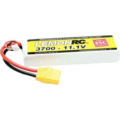 LemonRC Modellbau-Akkupack (LiPo) 11.1 V 3700 mAh Zellen-Zahl: 3 35 C Softcase XT90
