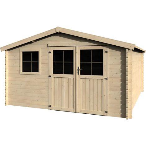 Casetta in Legno da Giardino 4x3 per Attrezzi Doppia Porta Block-House