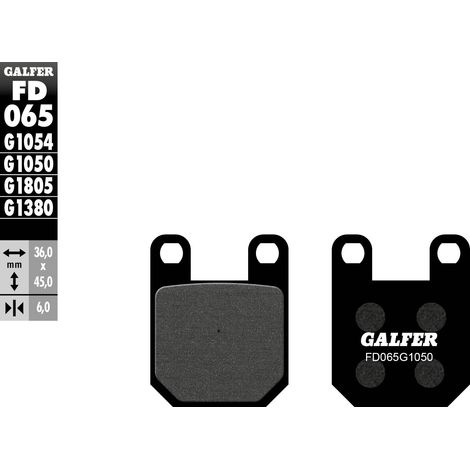 PASTILLAS DE FRENO GALFER KH115 SEMIMETÁLICAS PARA SCOOTER