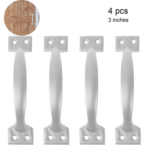Lot de 4 poignées de porte de grange, poignées de portail pour clôtures en bois, poignées de meuble vintage pour placards de cuisine, tiroirs et quincaillerie d'armoires (1/5)