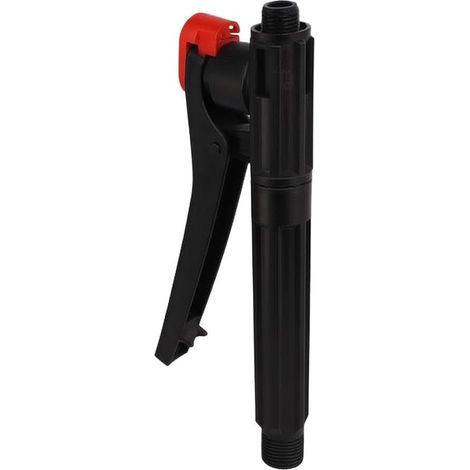 Poignée de pulvérisateur de jardin, accessoire de mise à niveau pour pulvérisateur à sac à dos, poignée en plastique noir et rouge avec buse réglable pour l'entretien de la pelouse, 18,9 cm (un (1/5)