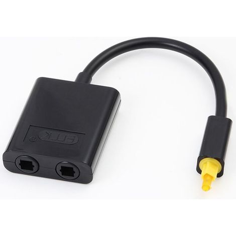 Répartiteur Optique - 1 Entrée 2 Sorties - Pour TV DVD Barre de Son Casque Bluetooth - Compatible Audio Numérique SPDIF - 1 Pièce (1/5)