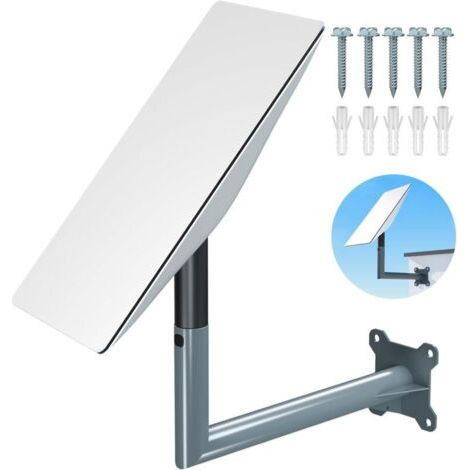 Bracket, mounting kit for satellite internet kit, long wall bracket on roof post for, compatible with rectangular dish V2, poly mounting solution (1/4)