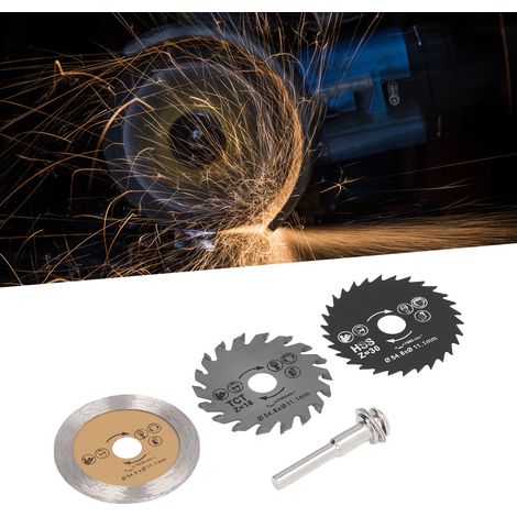 Set mit 4 kleinen Stahlsägeblättern, Schnellarbeitsstahl-Sägeblättern, Diamanttrennscheiben, Hartmetall-Sägeblättern (1/5)