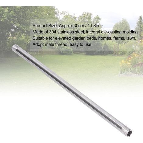 Tuyau En Métal, Filetage Mâle G1/4 30 Cm, Tuyau Fileté En Acier Inoxydable, Raccords De Tuyauterie De Plomberie, Joint De Fixation Pour Lits De Jardin Surélevés (1/4)