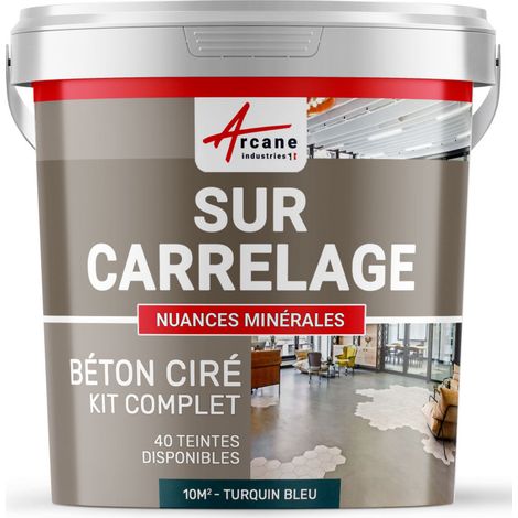 KIT KUNSTHARZBETON FÜR FLIESEN - Turquin-Blau - kit 10 m2 (2 couches)