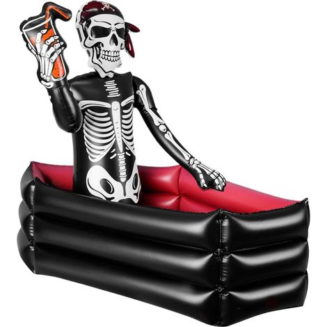 Glacière Gonflable Halloween Décoration Cercueil 89 cm Grande capacité  Rafraîchisseur gonflable pour boissons Pour fête à thème fête de piscine barbecue dans le jardin camping en (1/5)