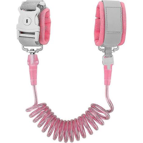 Laisse pour enfants avec dragonne anti-desserrage, cadenas à clé et bracelet de sécurité (1/4)