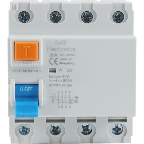 IluminaShop - Interruptor Diferencial Industrial Superinmunizado 4P 30mA 2563A 6kA Clase A  40A (1/5)