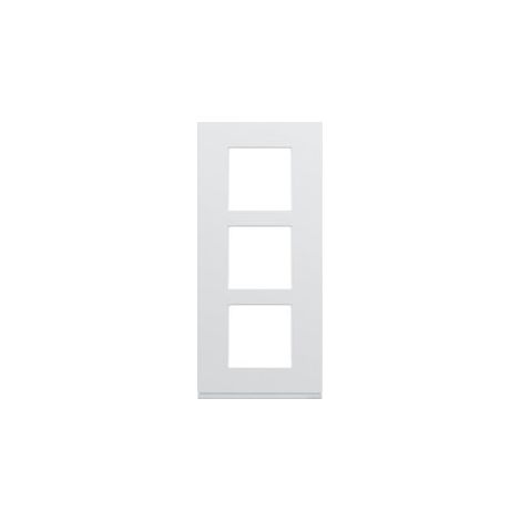 Plaque Gallery plastique Verticales Entraxe 57 mm - 3 postes - Blanc pure - WXP0023