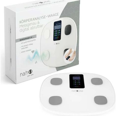 nah-vital nah-vital Smart 6V Balance d'analyse corporelle numérique Plage de pesée (max.)=180 kg blanc V837233